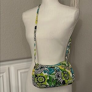 Vera Bradley Limes Up Cassidy Hobo Shoulder Bag Green Purse Green Yellow…